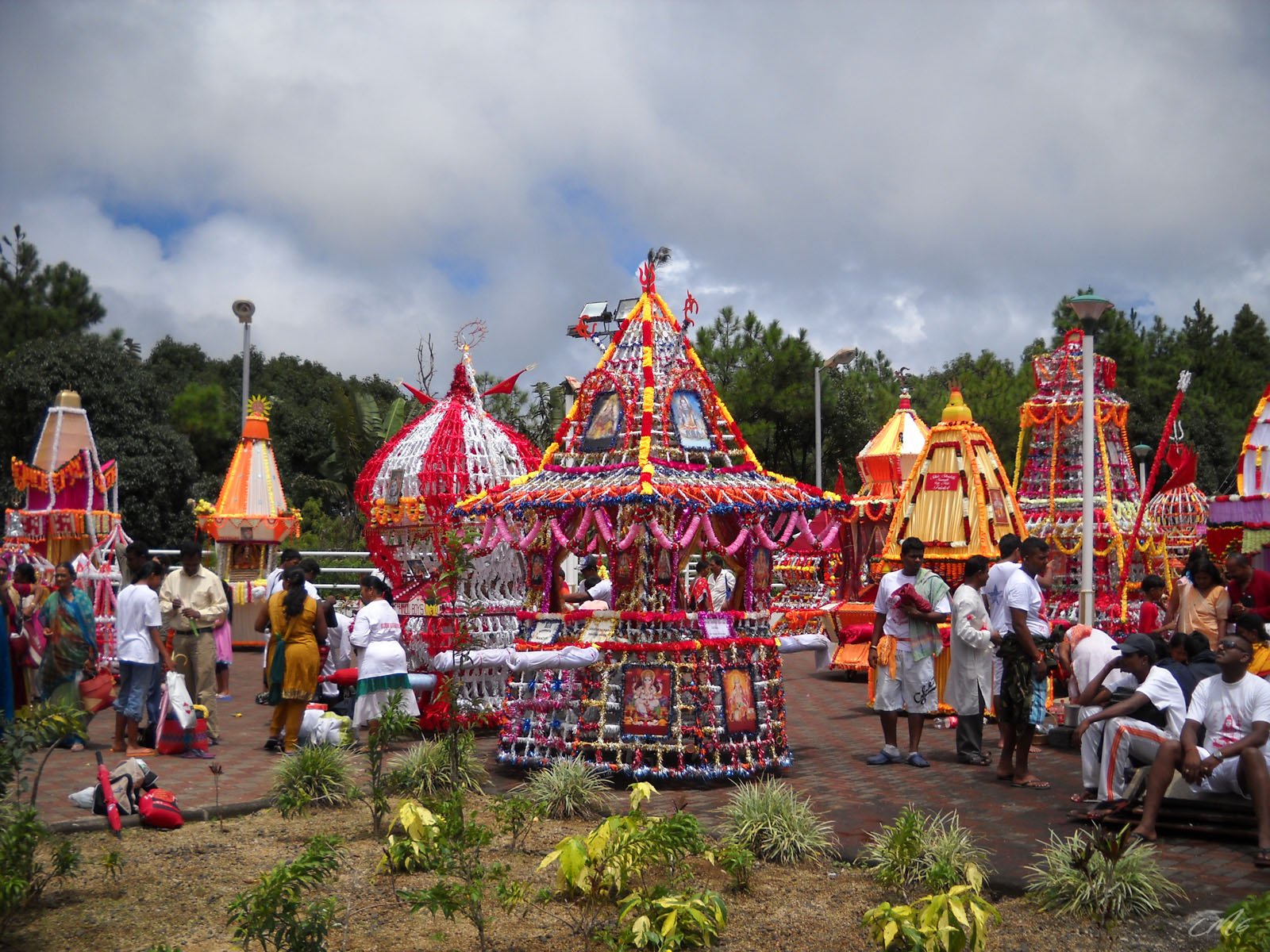 Decorated chariots at the Maha Shivaratree festival